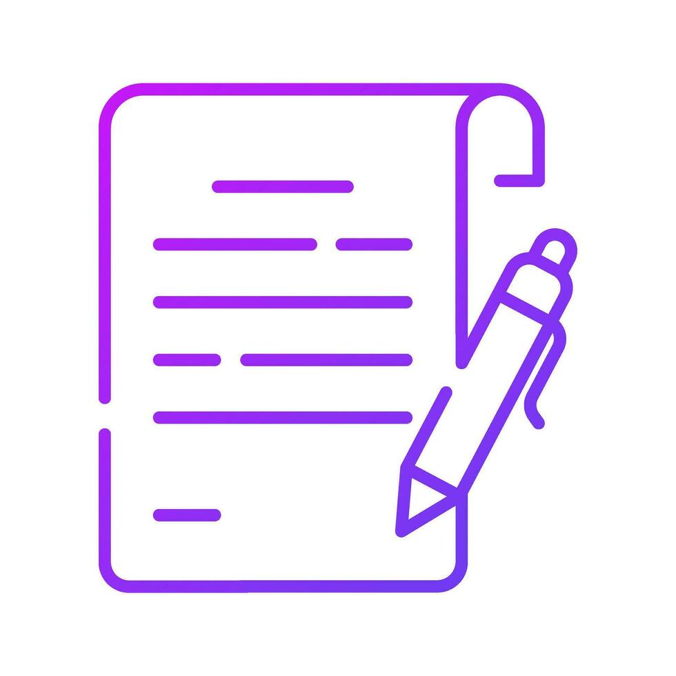 Check this beautifully design icon of agreement document in trendy style vector