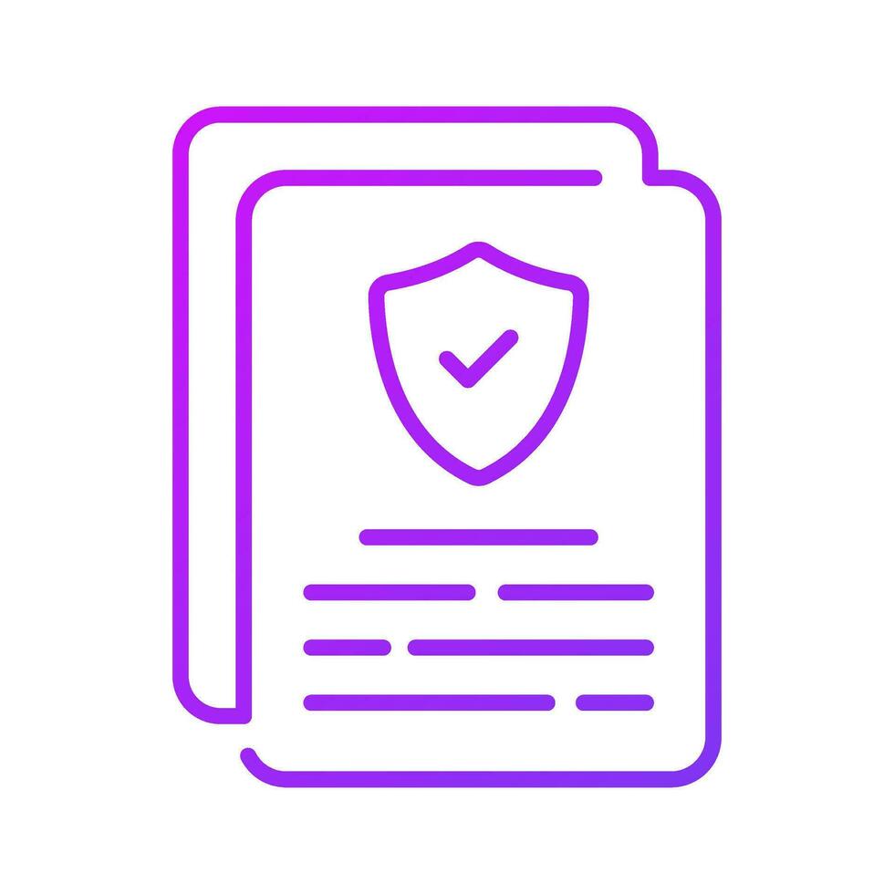 Check this beautifully design icon of insurance policy in trendy style vector