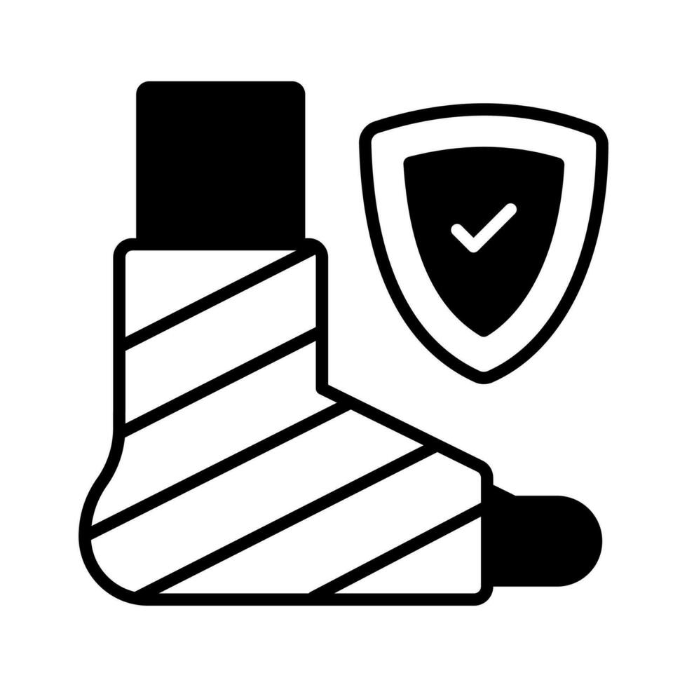 Check this carefully crafted icon of injury insurance in modern style, disability insurance vector