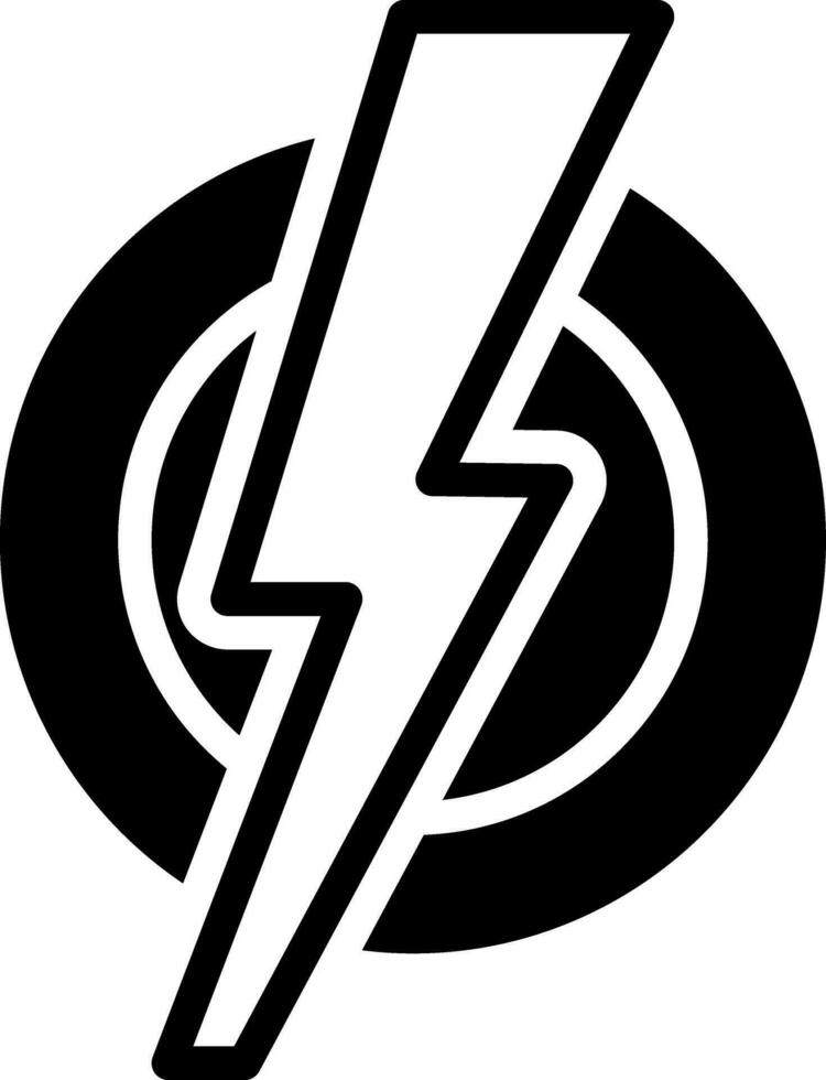 solid icon for shock vector