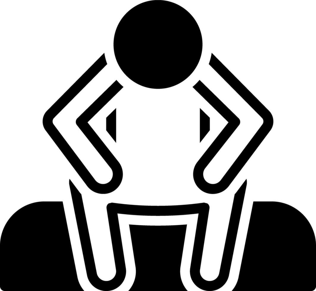 solid icon for alone vector