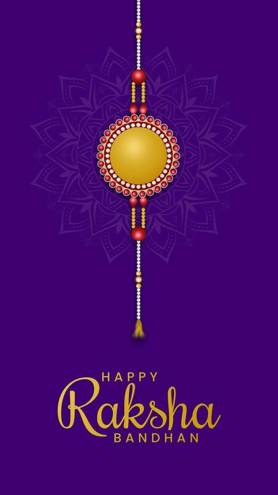 Decorated rakhi for Indian festival of brother and sister bonding celebration Raksha Bandhan vector