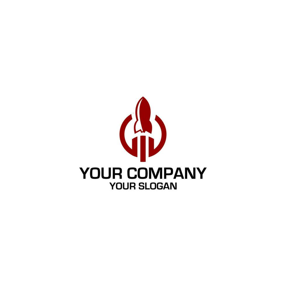 Rocket Growth Financial Logo Design Vector