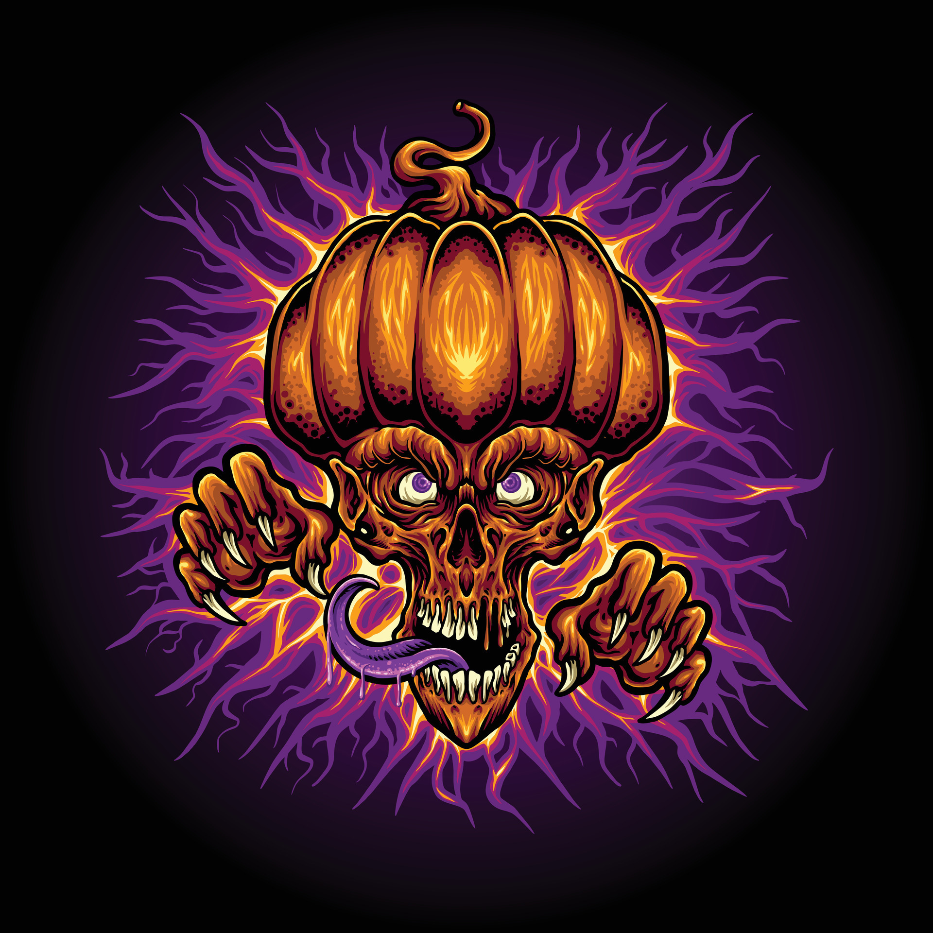 Zombie Pumpkin Horror Illustration 27374802 Vector Art at Vecteezy