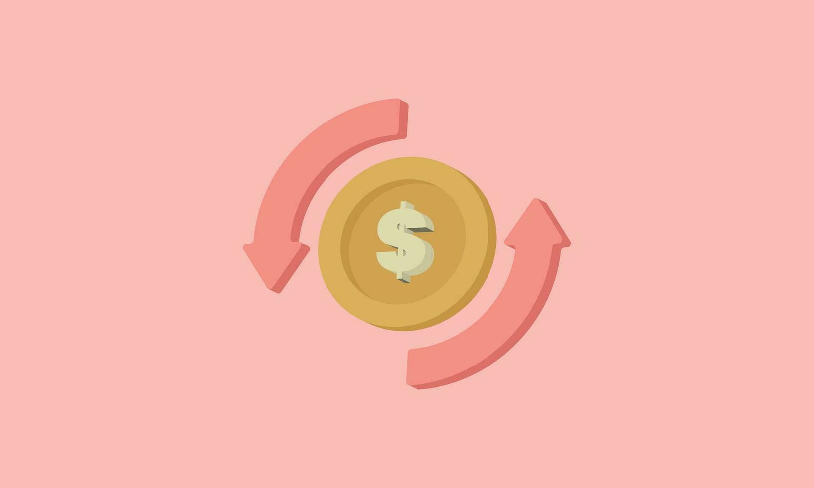 illustration unique return on vector icon 3d symbols isolated on background
