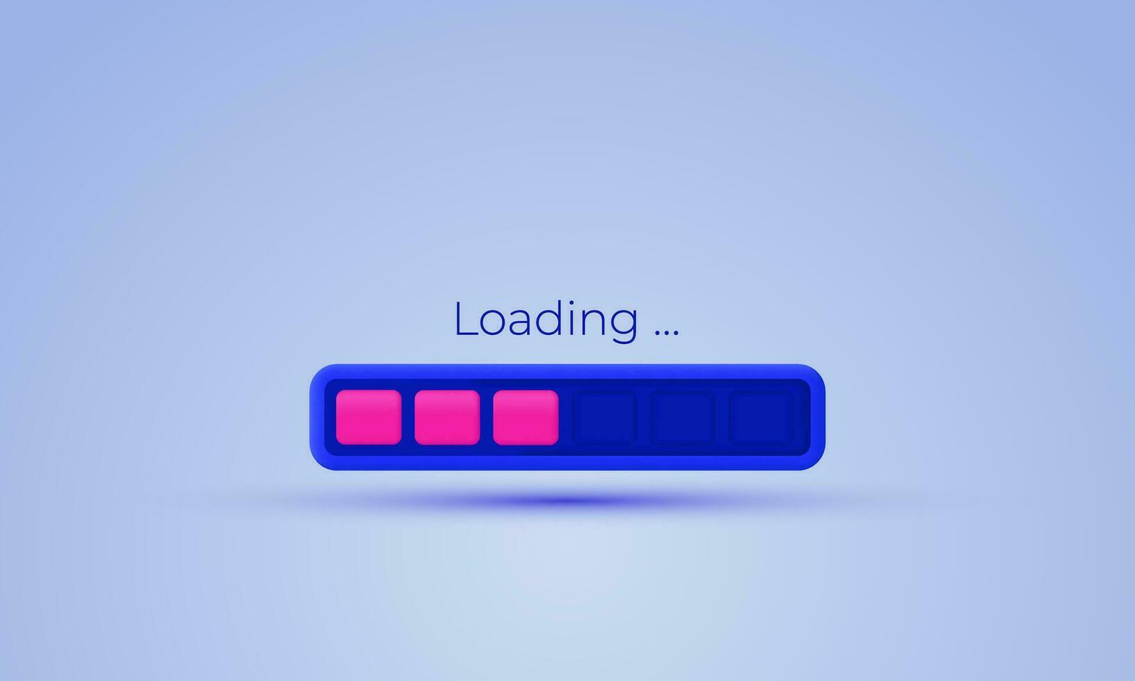 illustration modern loading bar vector icon 3d symbols isolated on background