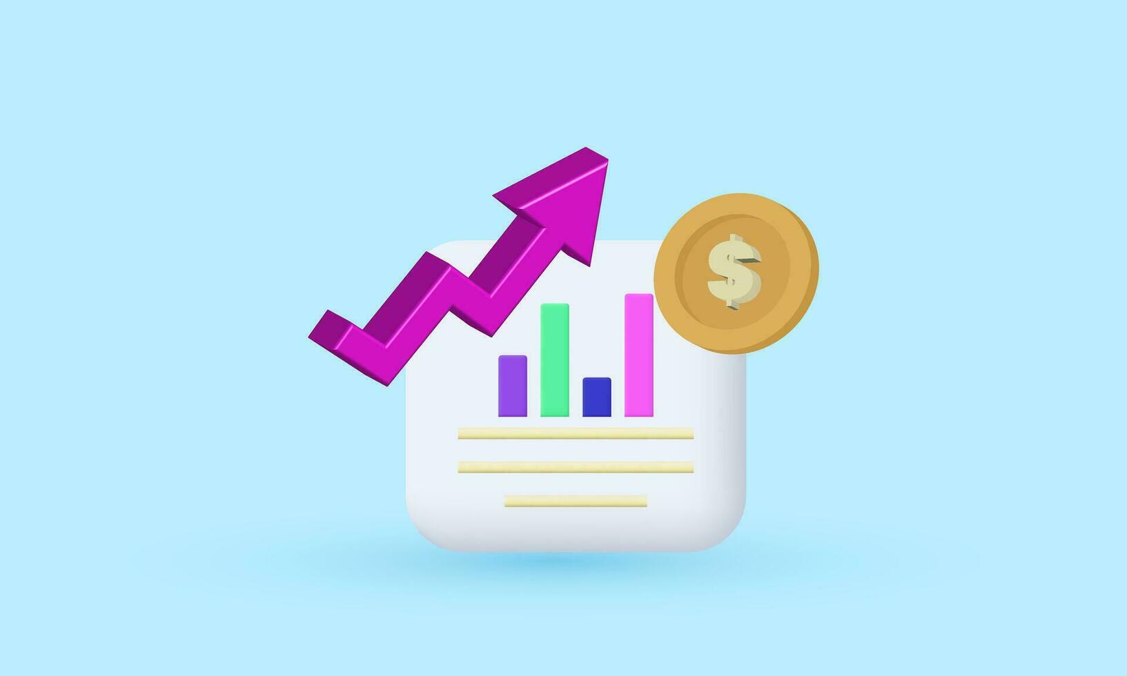 ilustración único márketing nube análisis vector icono 3d símbolos aislado en antecedentes