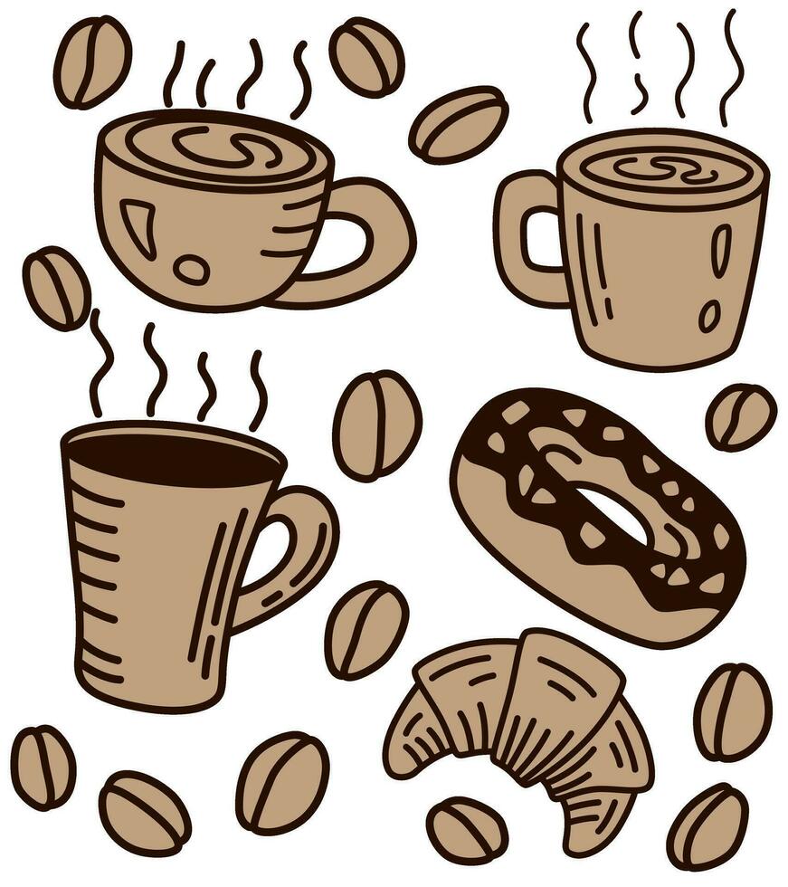 coffee cartoon doodle art drawing vector