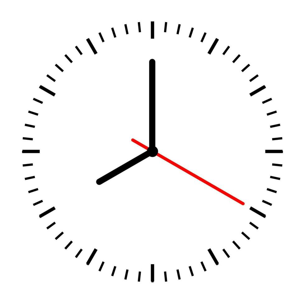 reloj aislado en blanco antecedentes. vector ilustración.