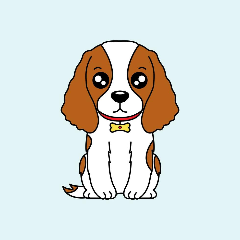 linda perro dibujos animados. vector ilustración