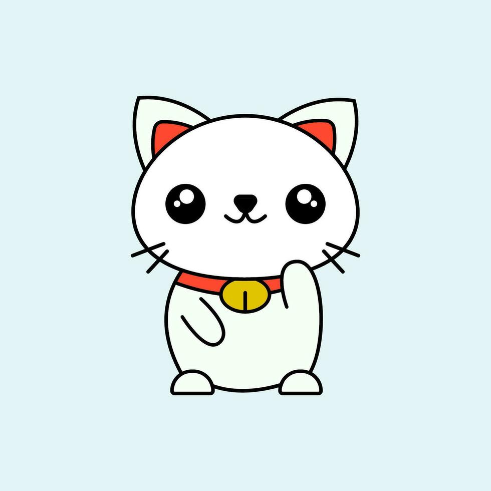 Cute Cat Cartoon. Vector illustration