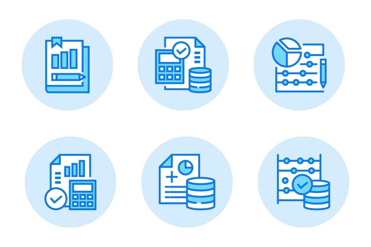 Accounting Set Icon Pack. Vector Design.
