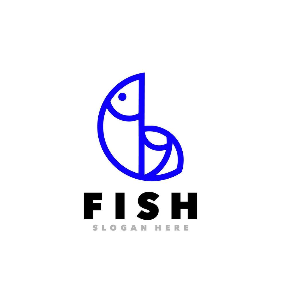 Fish line art vector