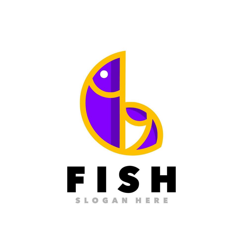 Fissh simple logo vector