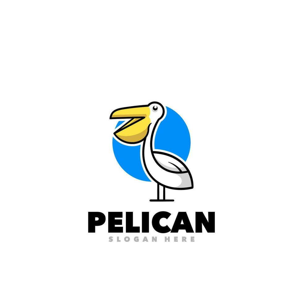 Pelican simple design vector