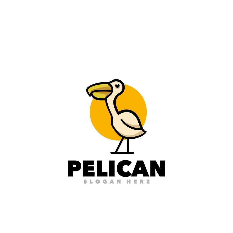 Pelican simple logo vector