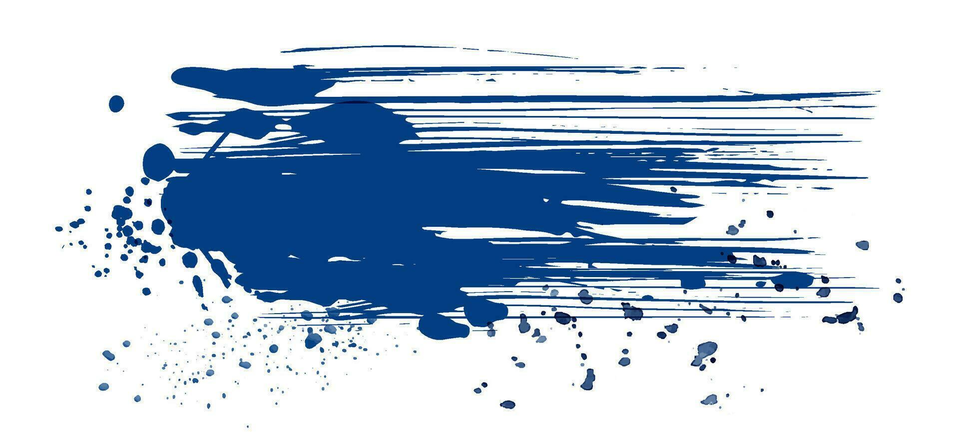 Abstract blue ink grunge splatter isolated on white background vector