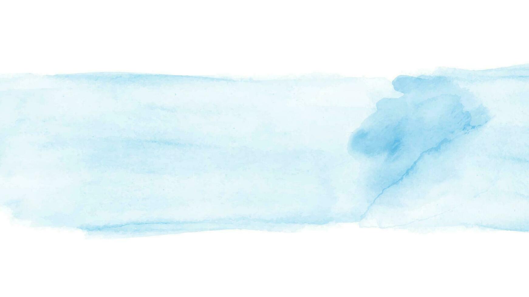 Abstract blue watercolor hand-painted for background vector