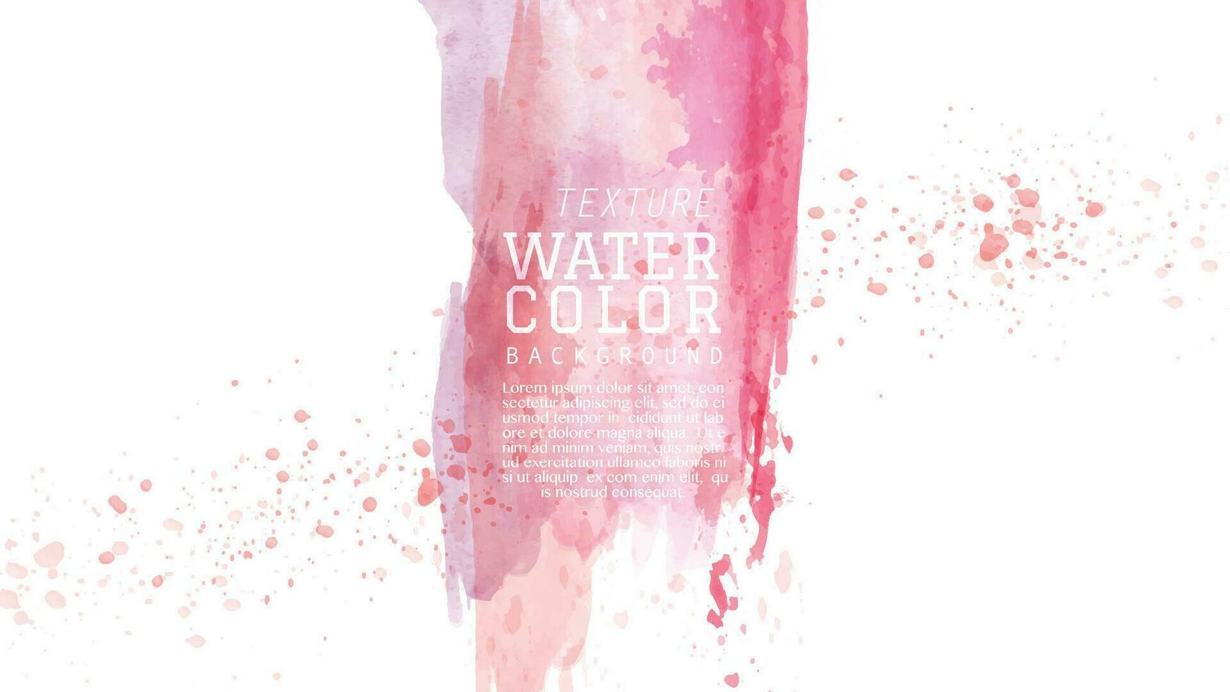Red abstract watercolor brush with splash background vector