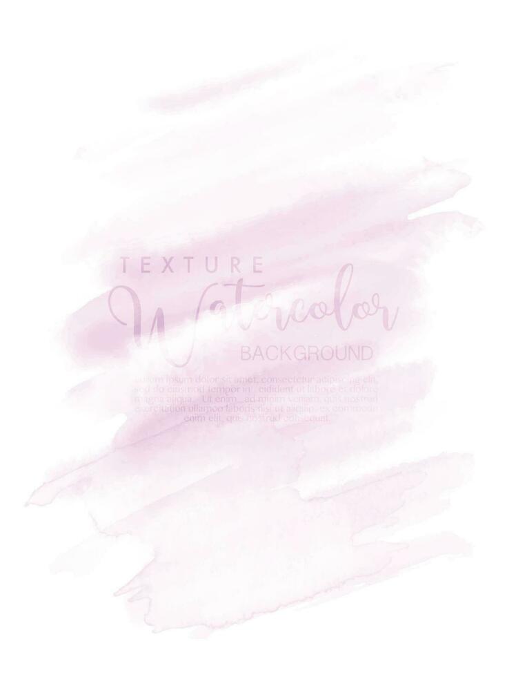 Watercolor hand painted abstract with pink brush design vector