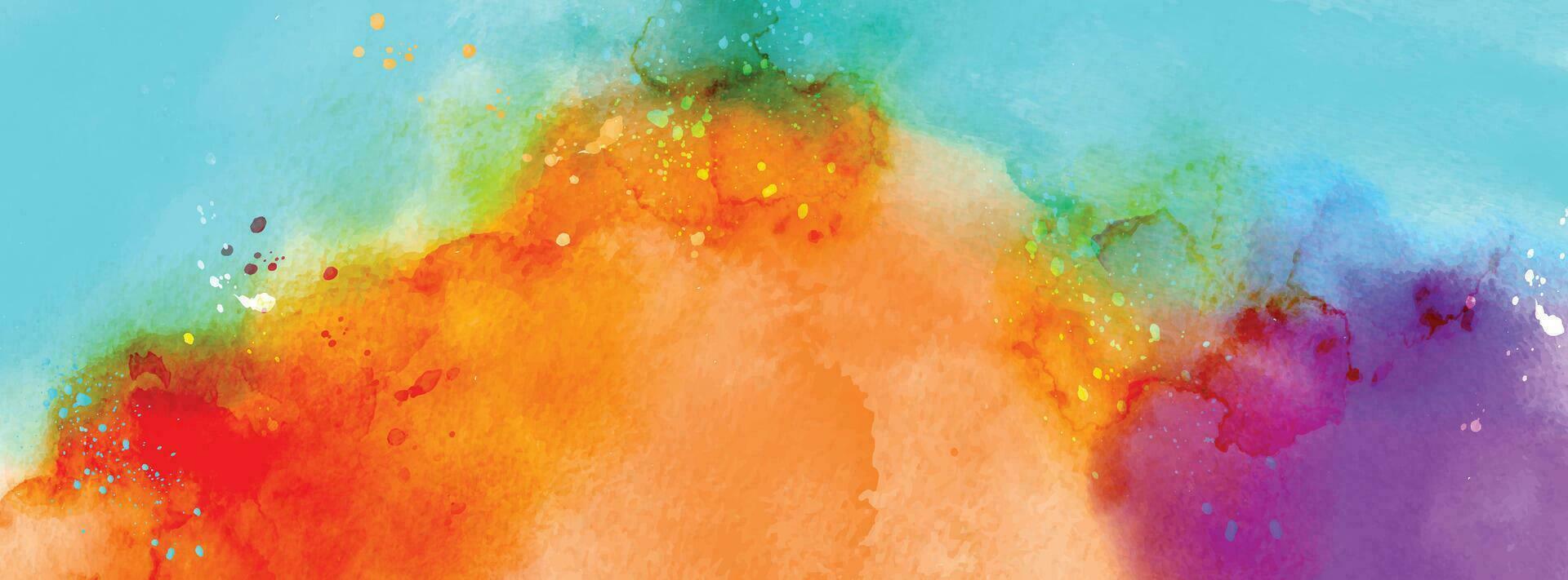 Abstract surface of bright colorful splash watercolor vector