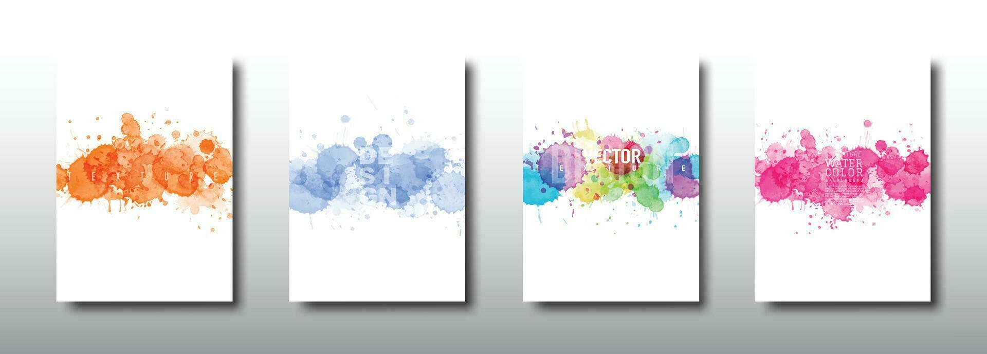 Modern template design with colorful splash watercolor blot vector