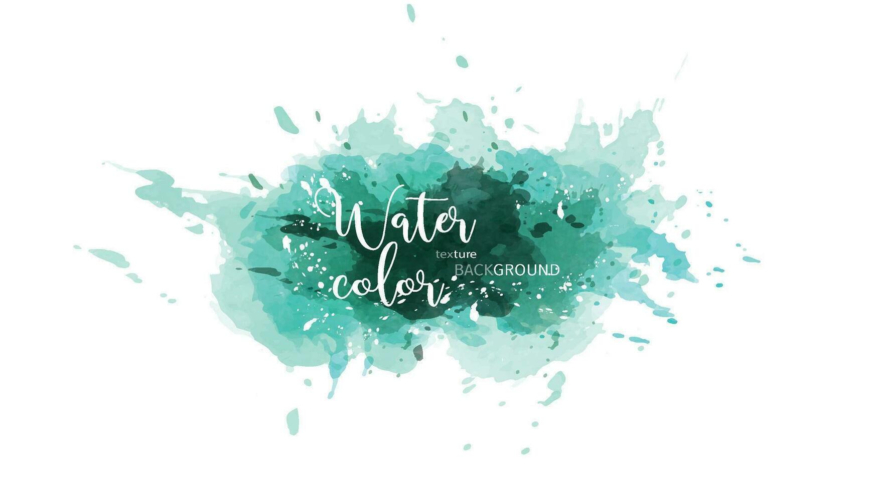 Deep green abstract watercolor splash background vector