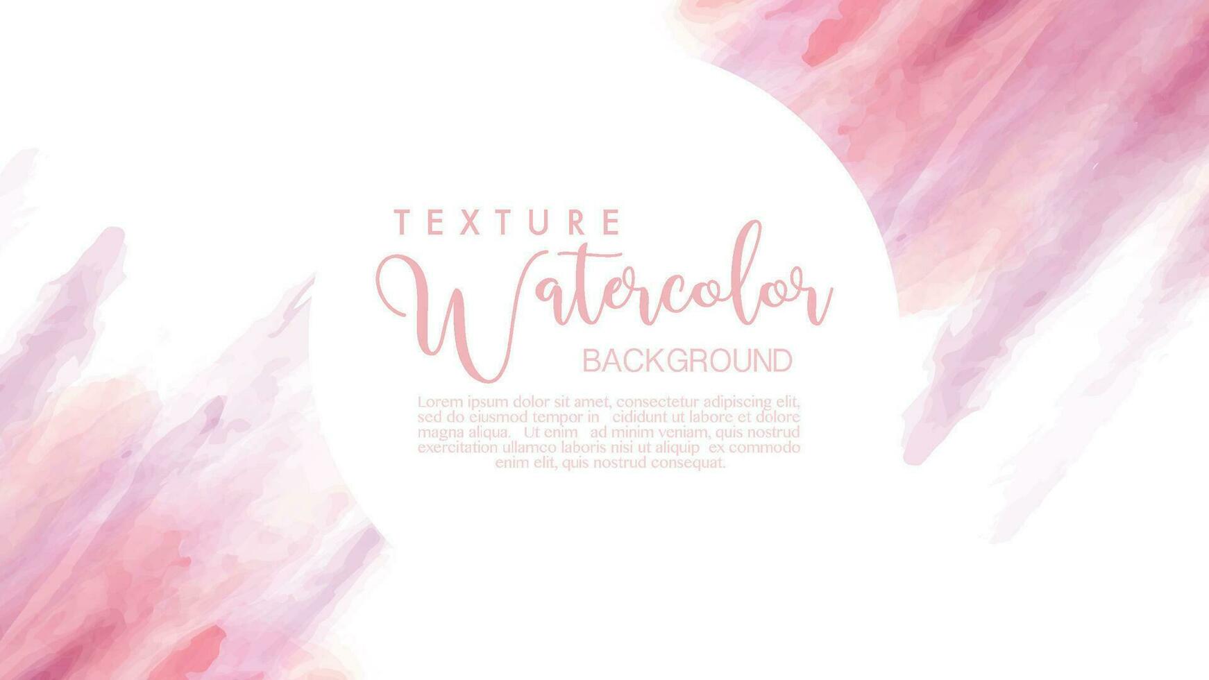 Pink abstract watercolor brush background vector