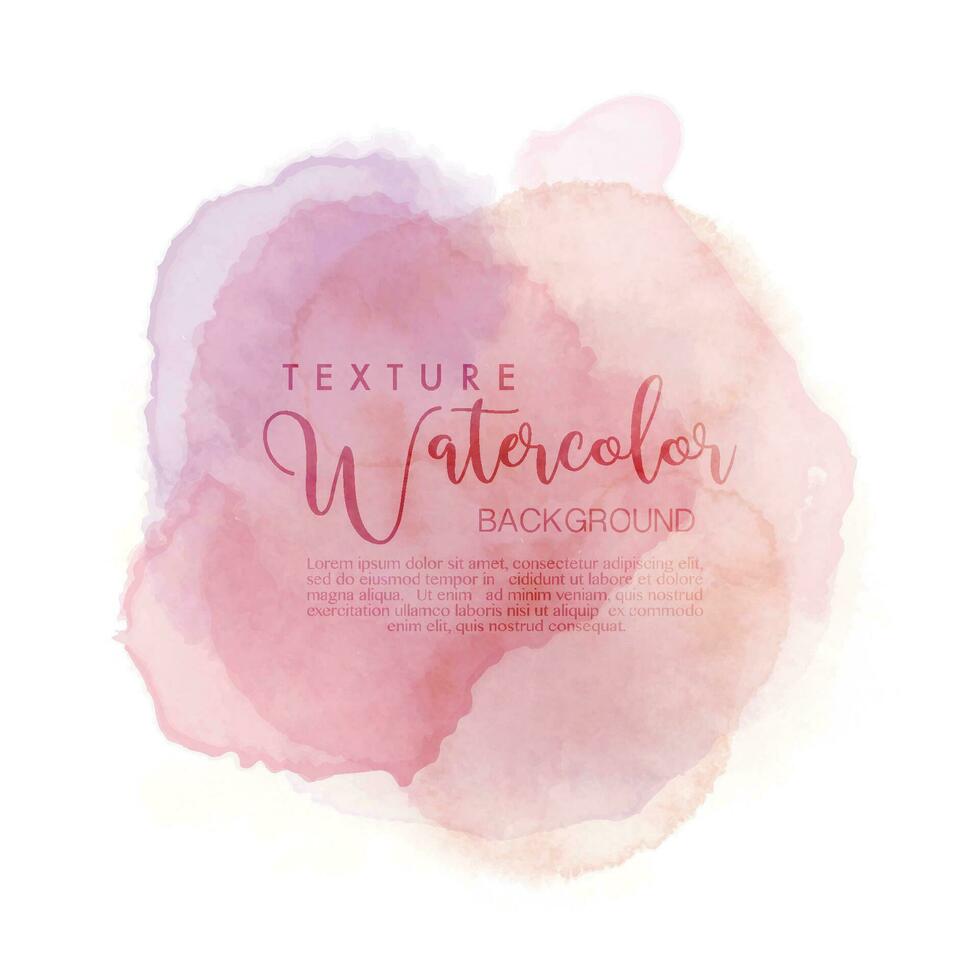 Two tone pink abstract watercolor background vector
