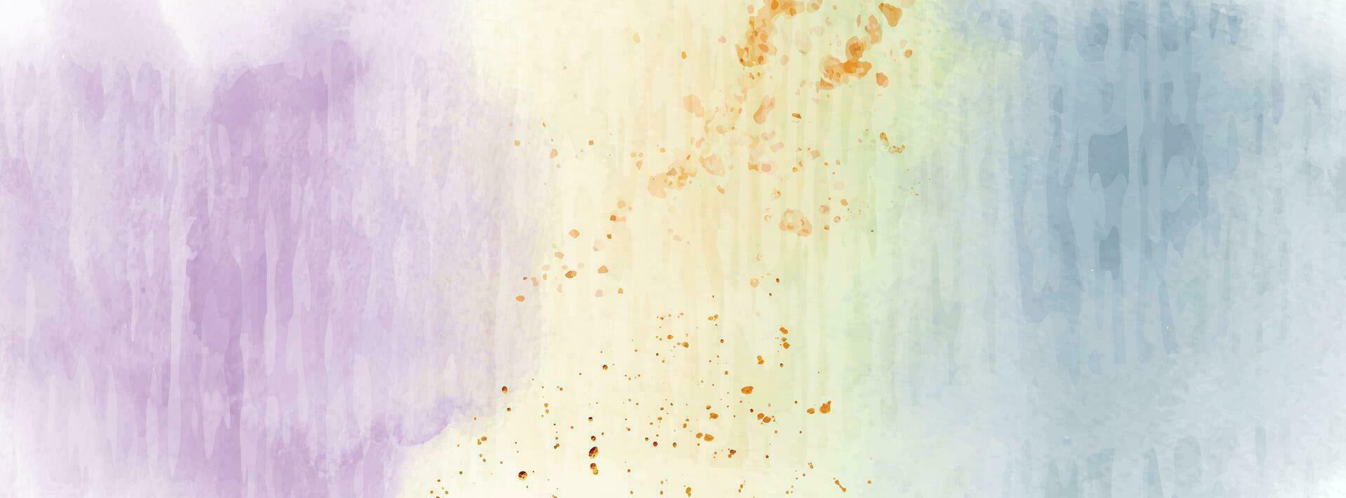 Abstract design with splatter watercolor and golden sparkle background vector