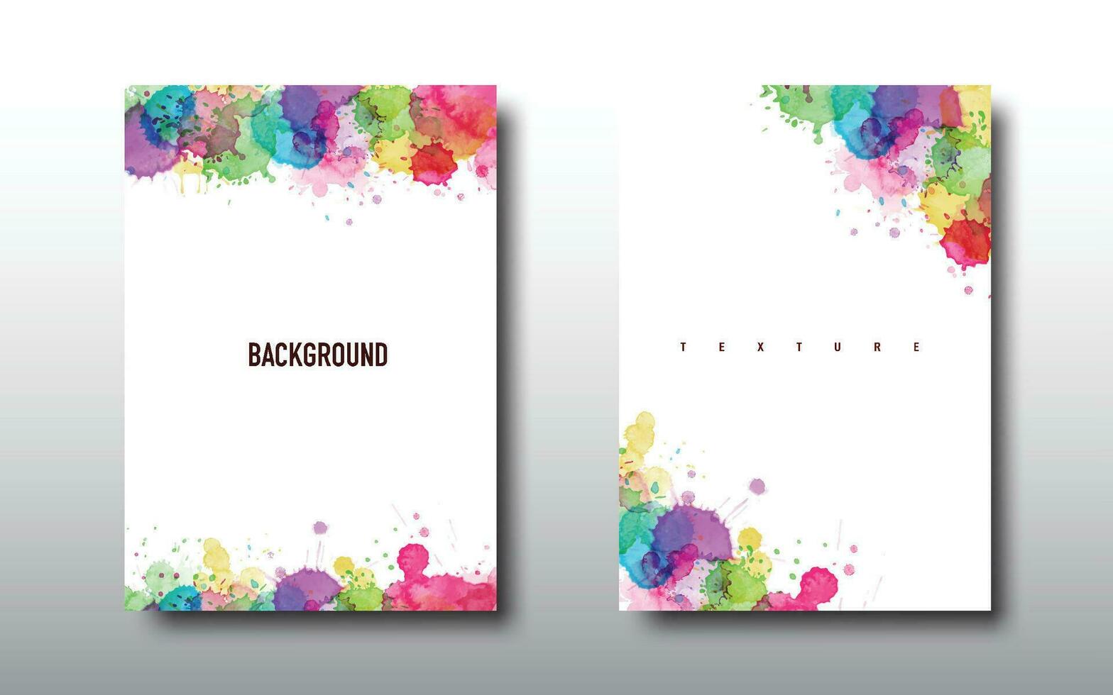 Modern template design with Multicolored splash watercolor blot vector
