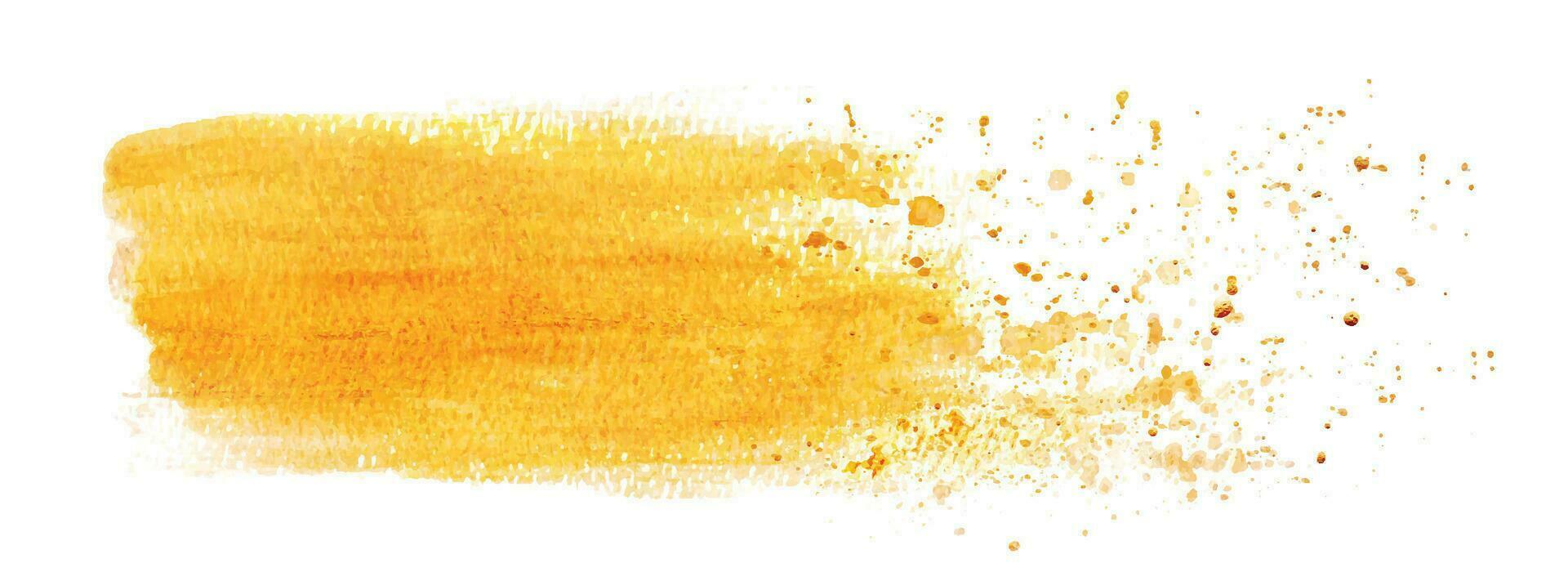 Abstract design with gold paint and golden sparkle splash vector