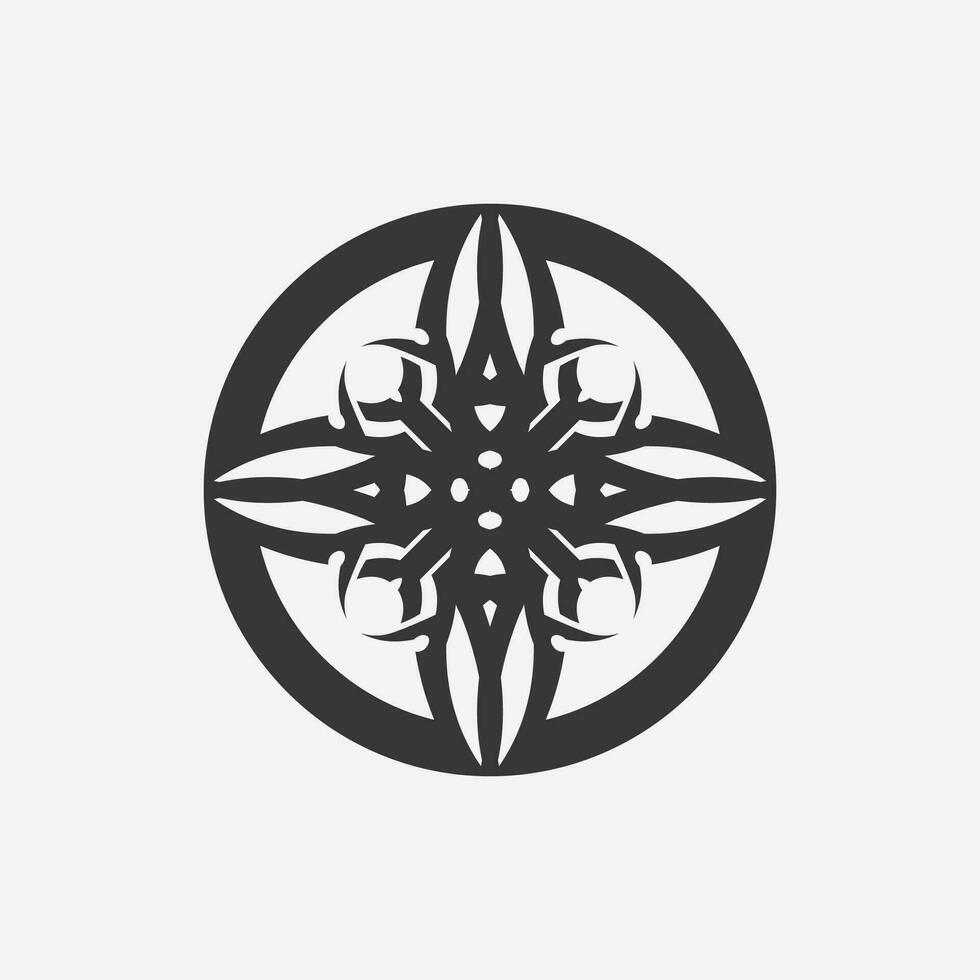 black tribal vector logo design icon and sign tribal