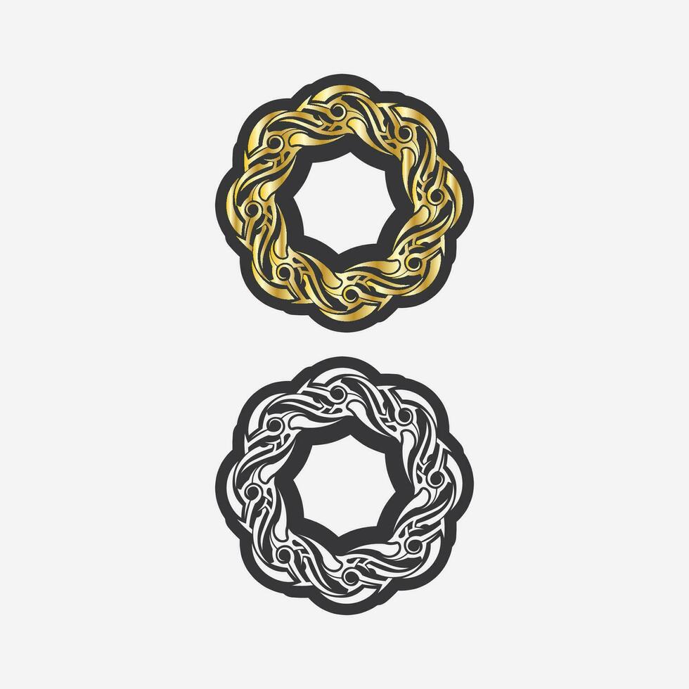 black tribal vector logo design icon and sign tribal