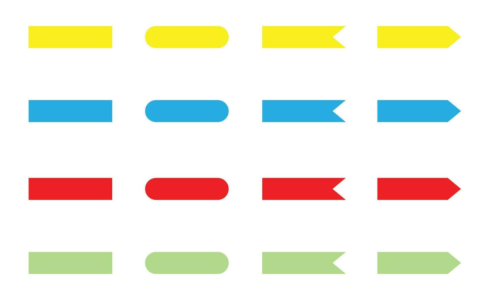 Sticky notes with four different shapes vector