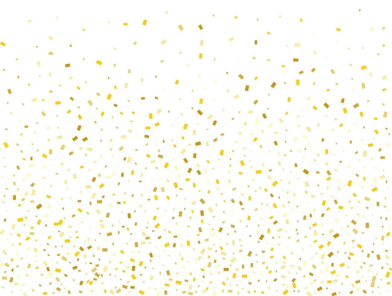 Birthday Golden Rectangles Confetti Background. Vector illustration