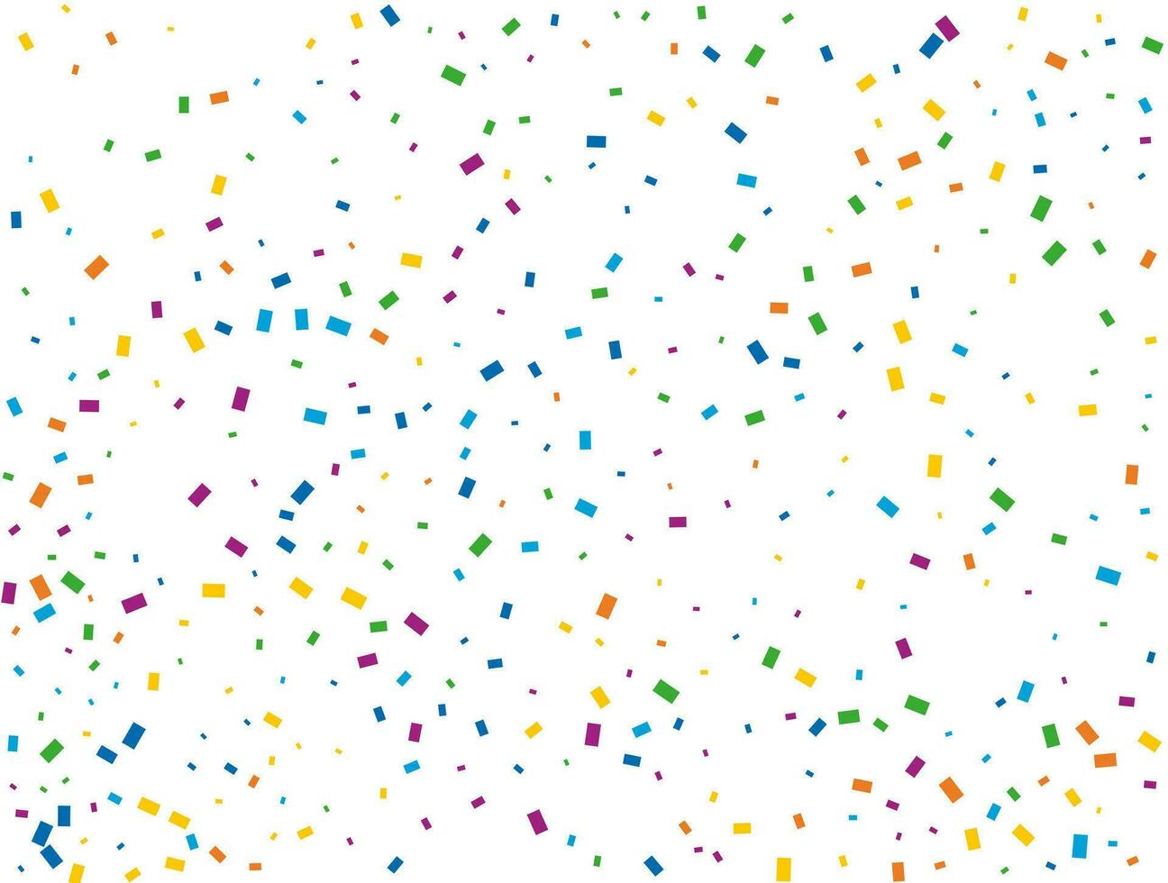 Birthday Rectangular Confetti. Light Rainbow glitter confetti background. Colored festive texture. vector