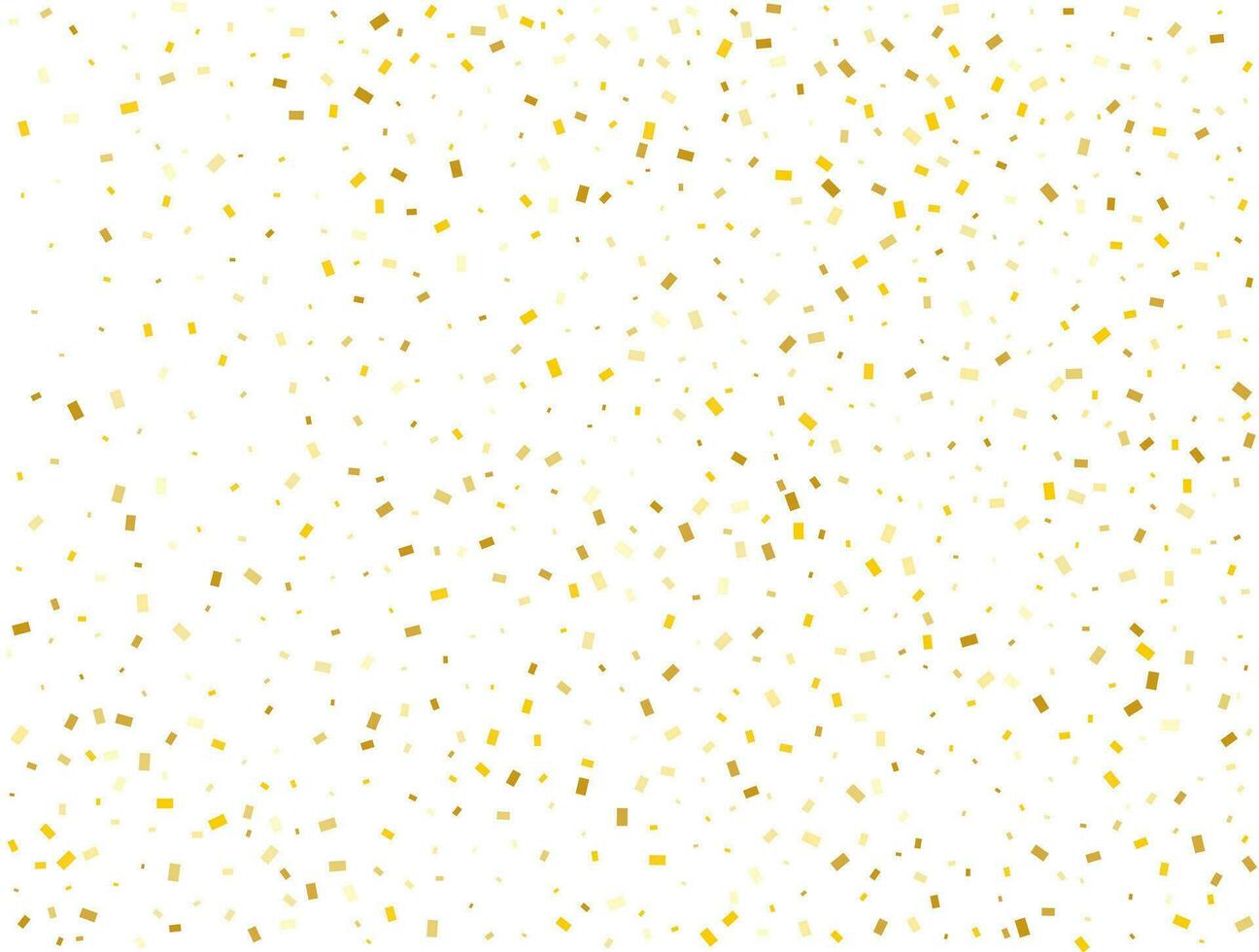 Birthday Golden Rectangles Confetti Background. Vector illustration