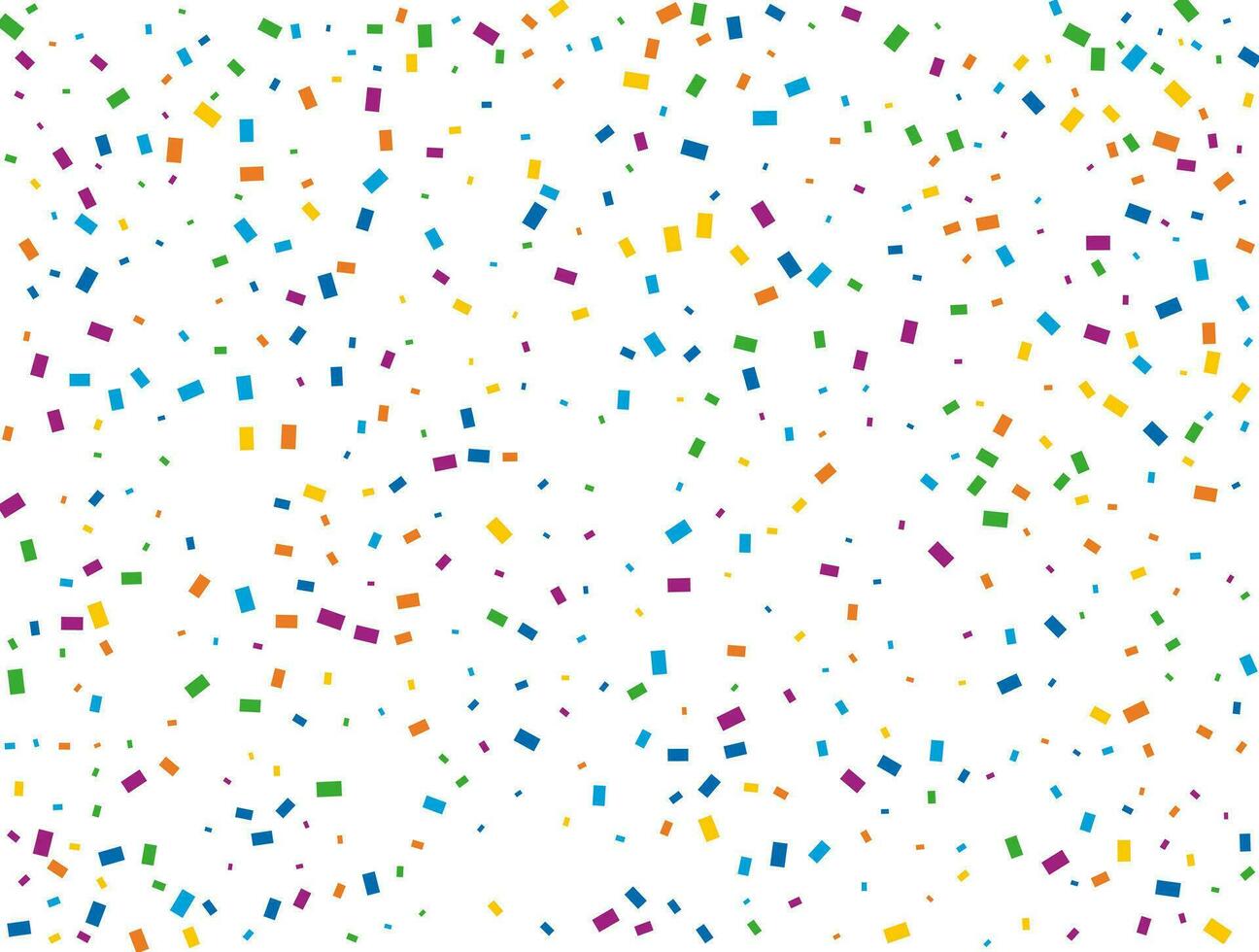 Birthday Rectangular Confetti. Light Rainbow glitter confetti background. Colored festive texture. vector