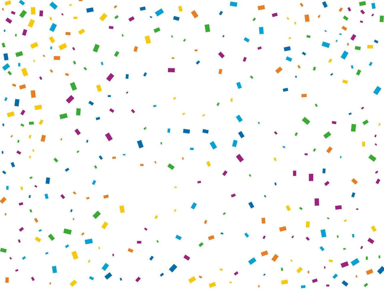 Birthday Rectangular Confetti. Light Rainbow glitter confetti background. Colored festive texture. vector