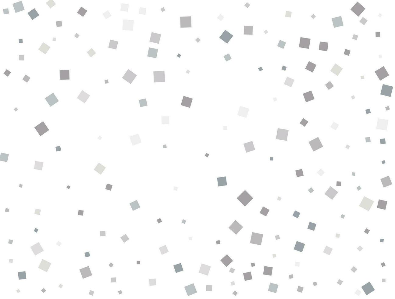 Gender neutral silver square confetti. Vector illustration