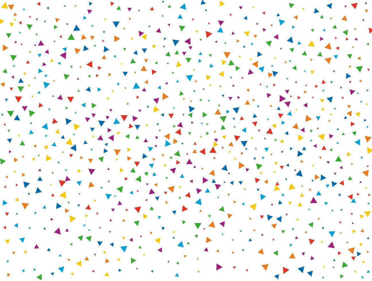 Triangular Rainbow  Confetti. Rainbow glitter confetti background. Vector illustration.