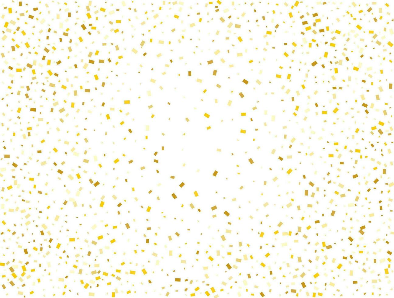 Birthday Golden Rectangles Confetti Background. Vector illustration