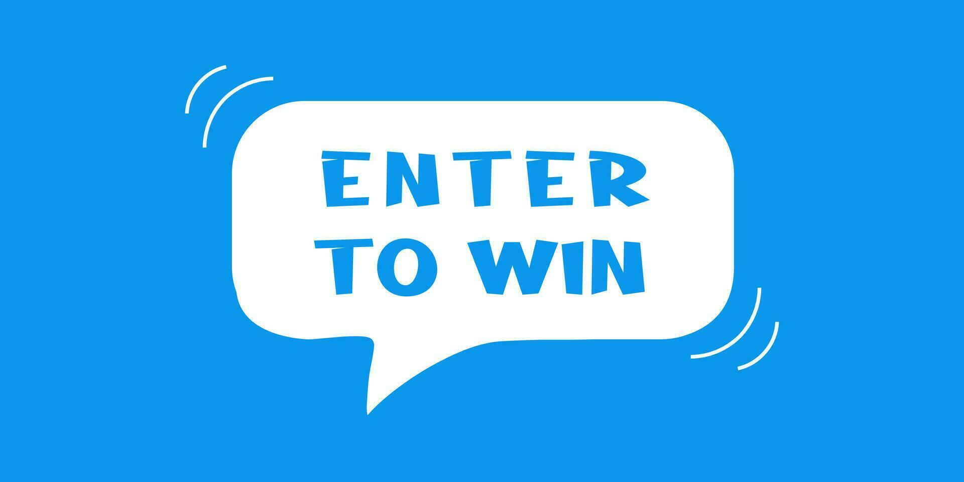 Enter to win on blue background. vector