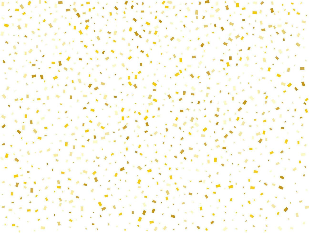 Birthday Golden Rectangles Confetti Background. Vector illustration