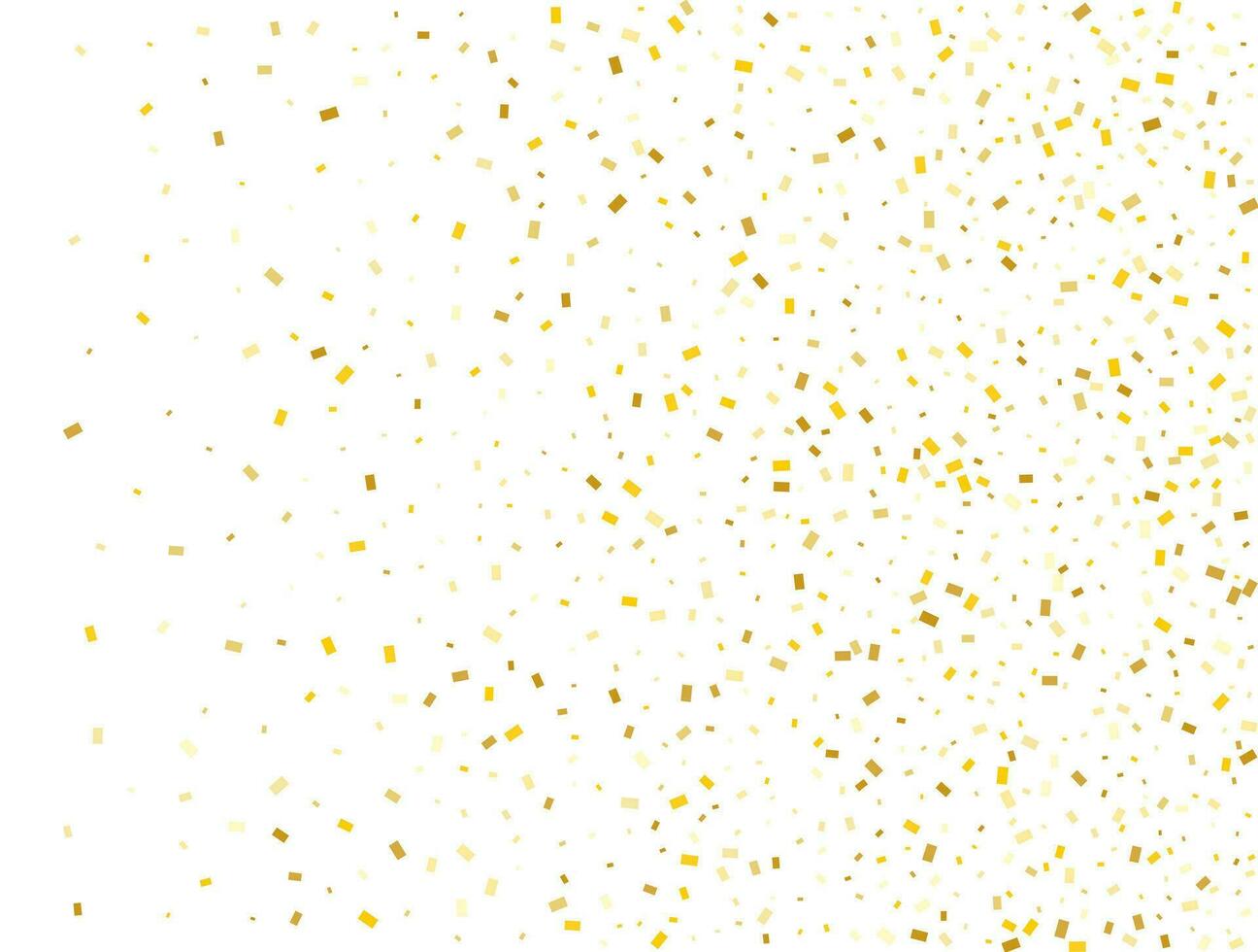 Birthday Golden Rectangles Confetti Background. Vector illustration