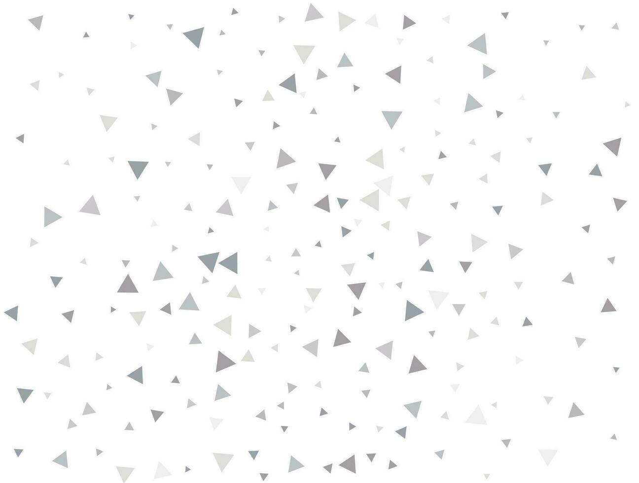 Light silver Triangular glitter confetti background. White festive texture. vector