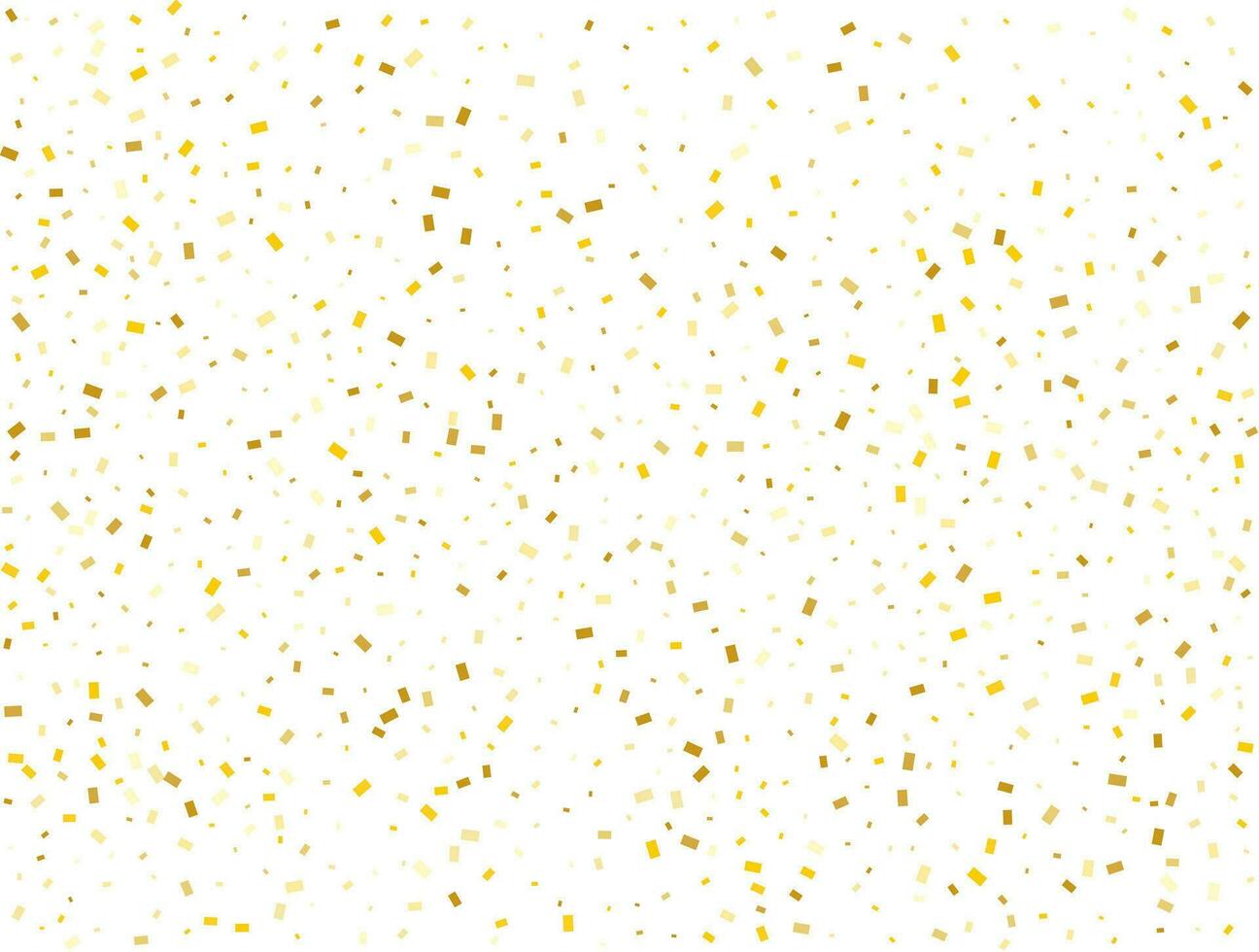 Birthday Golden Rectangles Confetti Background. Vector illustration