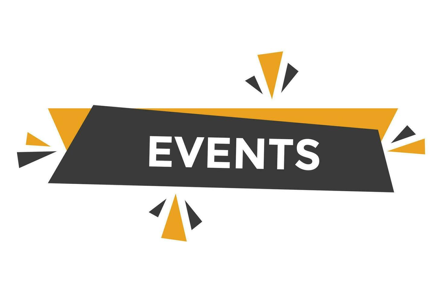 Events button web banner templates. Vector Illustration