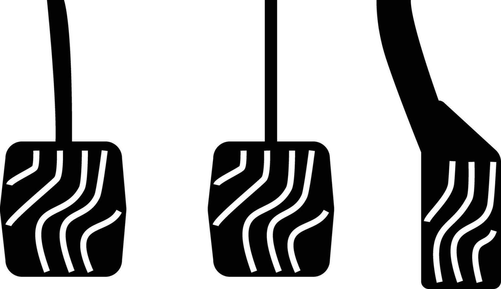 Car Pedal icon. Brake clutch and accelerator pedal of manual transmission car sign. flat style. vector